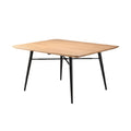 ### Modern houten salontafel met metalen poten