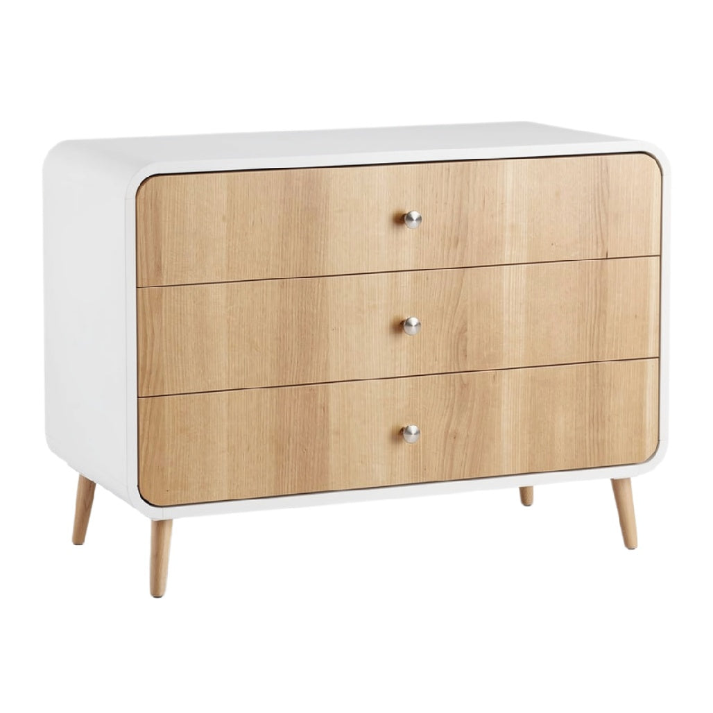 Moderne Kast met Drie Lades en Houten Deuren