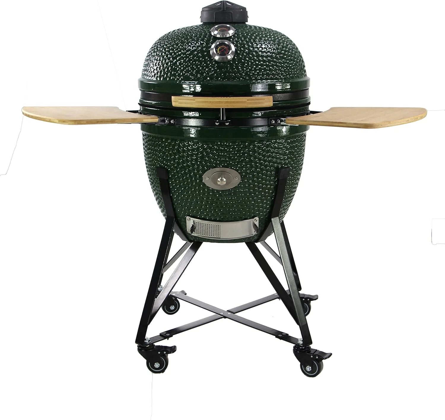 YNNI KAMADO TQ0C21GR Grote 21" Grill, Groen met Chipfeeder, BBQ, Keramiek, Ei, Roker, TQ0C21GR